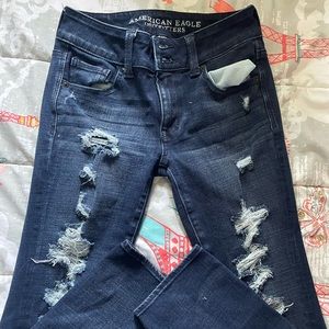 Boot cut AE jeans, like new! They are a size 4, my 8 year wore them.